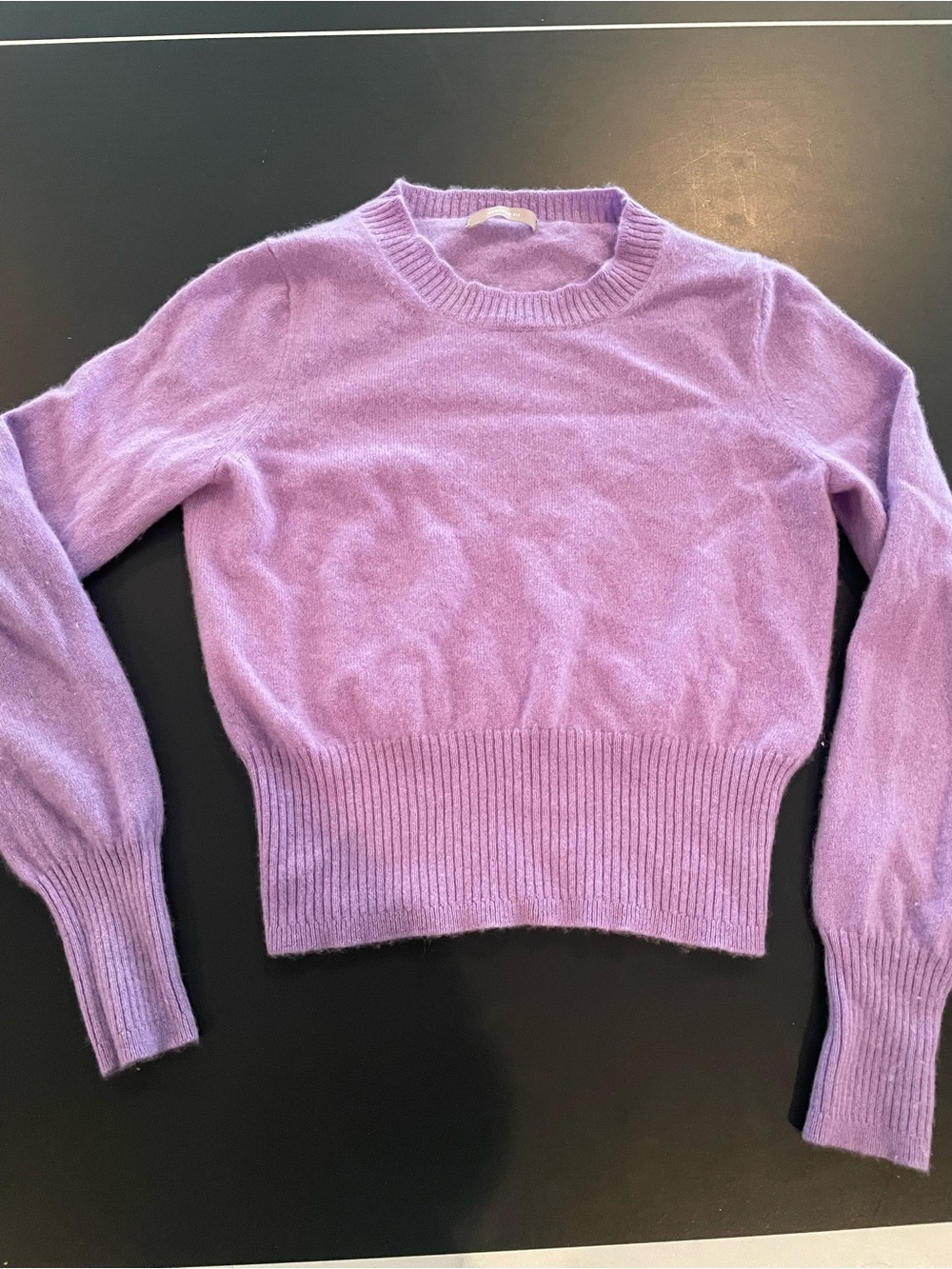 J Crew Lilac Cashmere cropped Women's Sweater